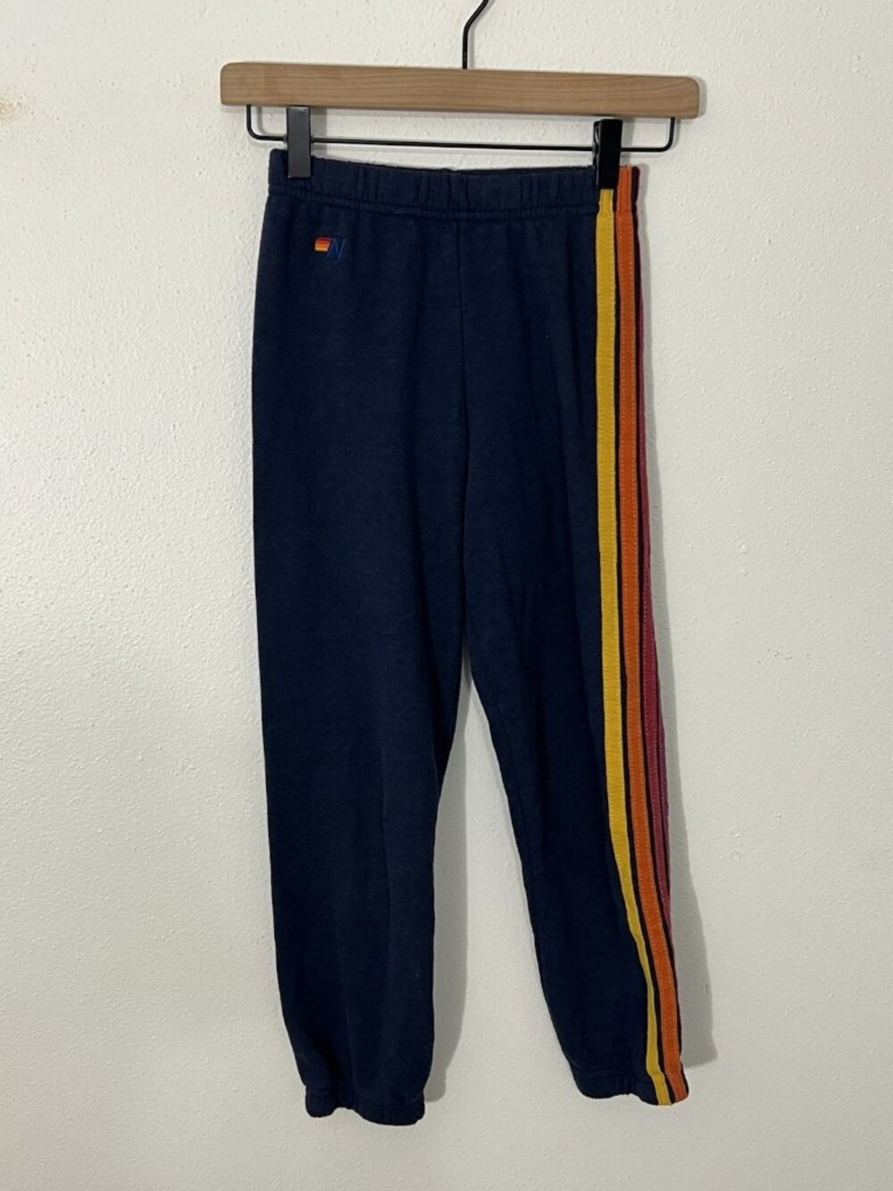 Aviator Nation Kids Blue 5 Stripe SweatPants Size 8